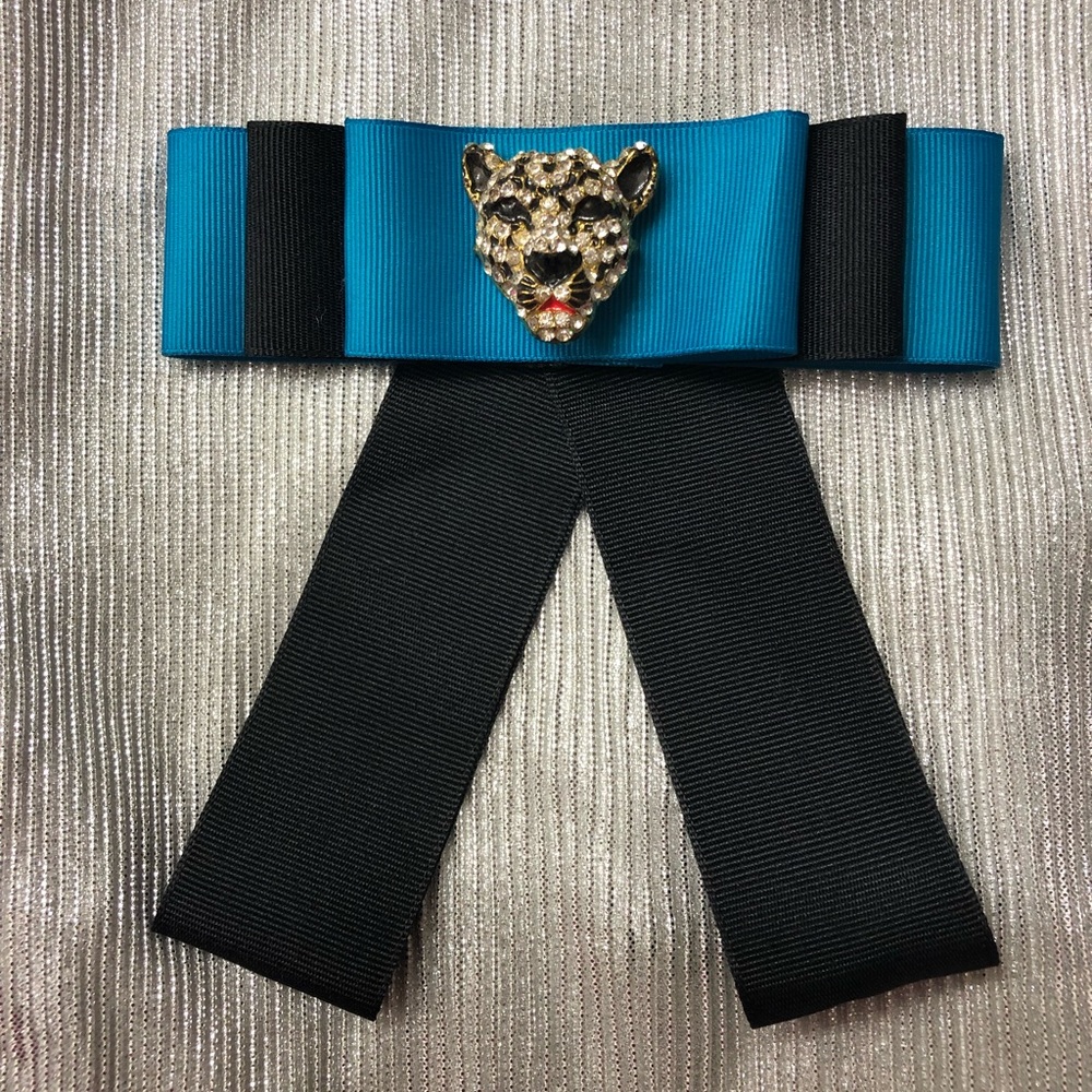 ow Brooch, Black & Turquoise
